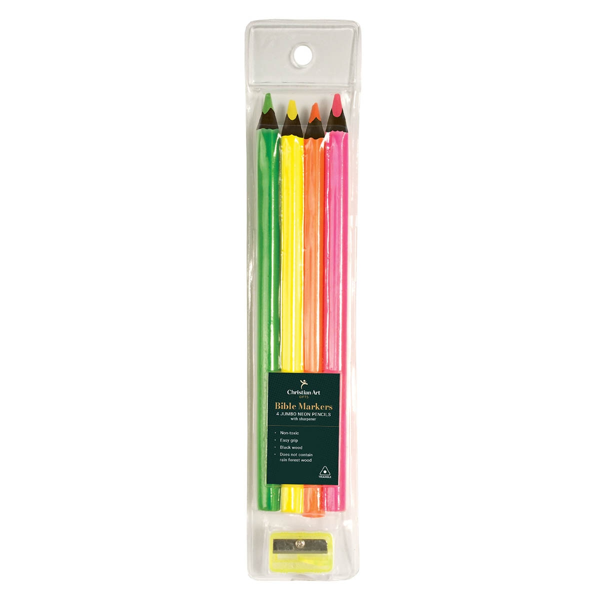4-Piece Jumbo Dry Pencil Bible Marker Set with Sharpener