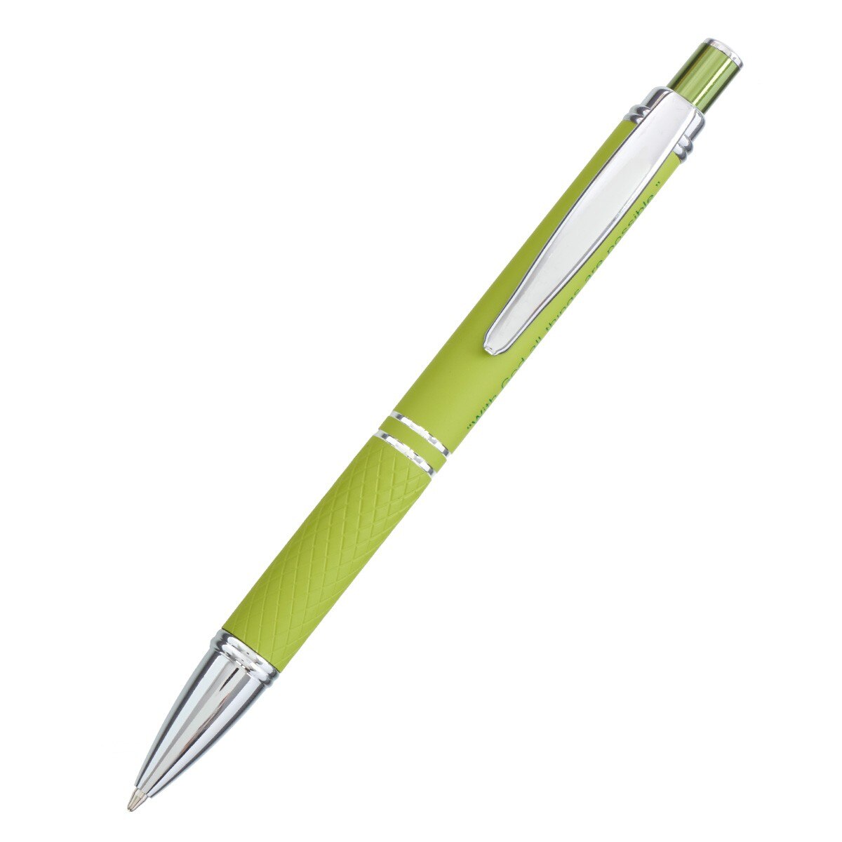 All Things are Possible Green Gift Pen and Case - Matthew 19:26