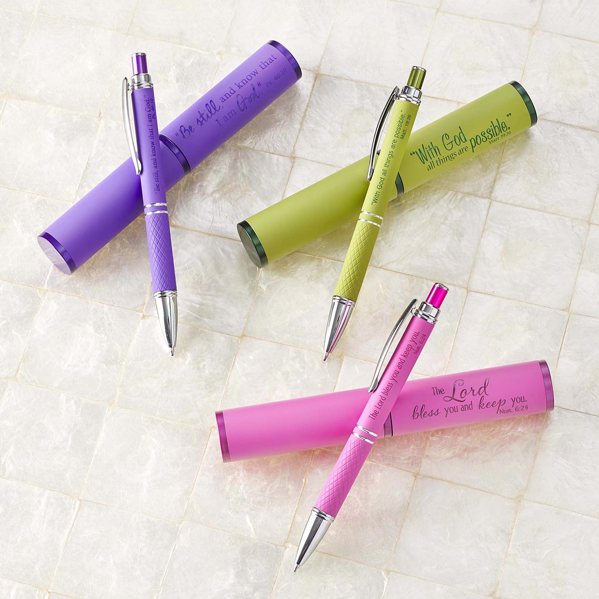 All Things are Possible Green Gift Pen and Case - Matthew 19:26