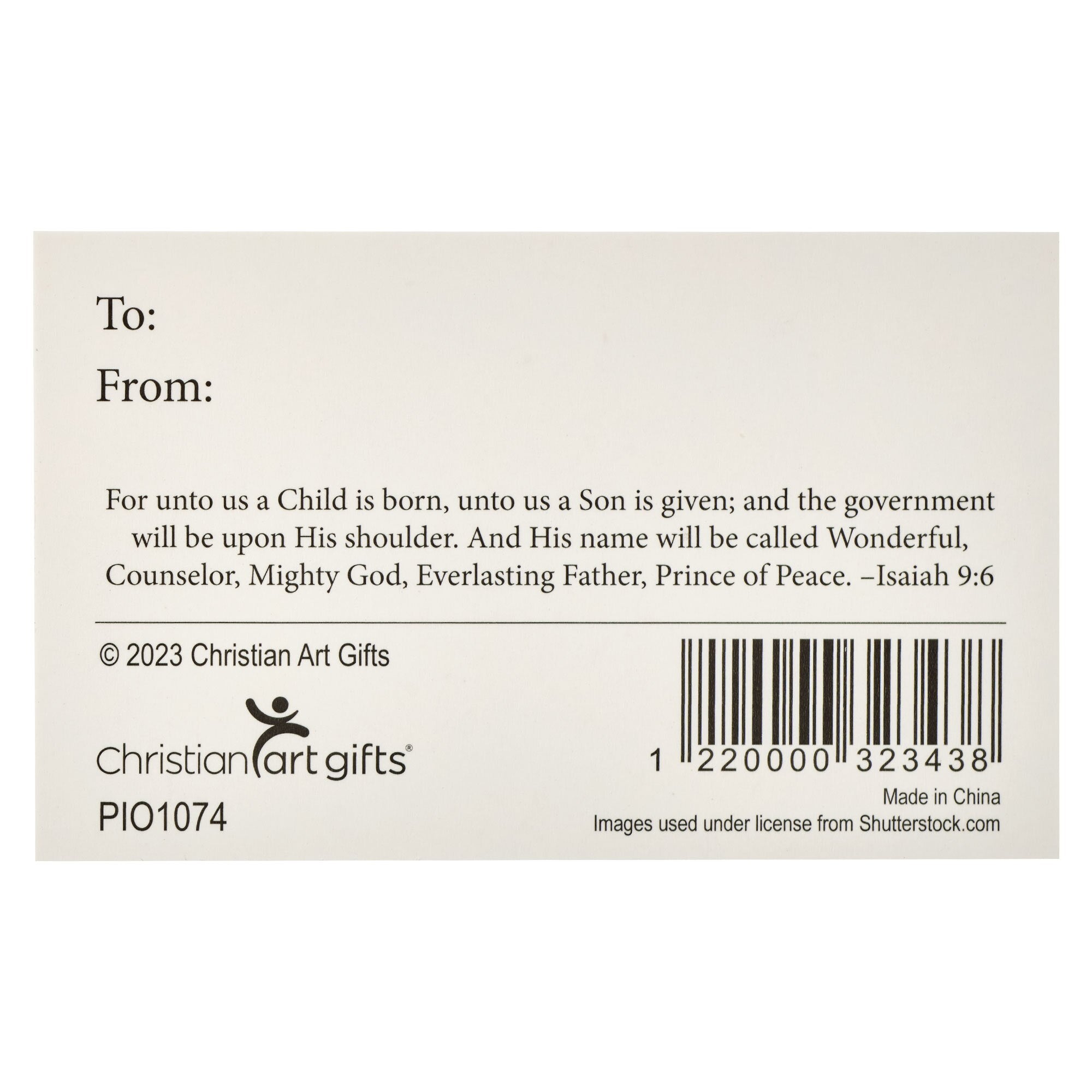 A Child is Born Christmas Pass Around Card Set - Isaiah 9:6