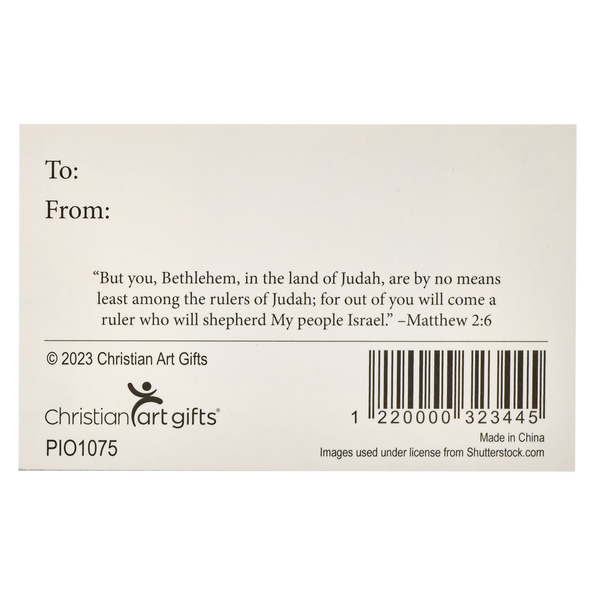 O Come Let Us Adore Him Christmas Pass Around Card Set - Matthew 2:6