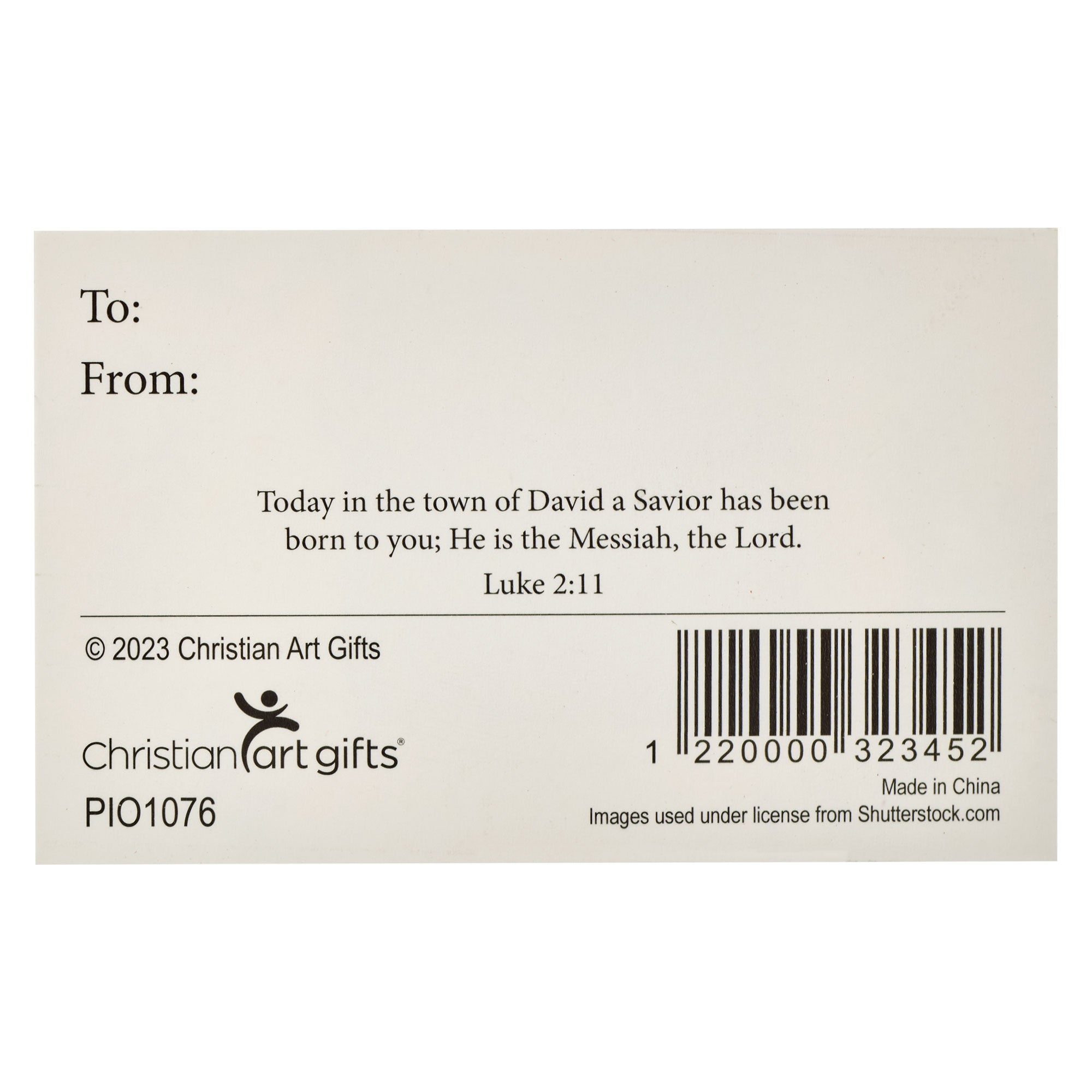 The Savior The Messiah Christmas Pass Around Card Set - Luke 2:11