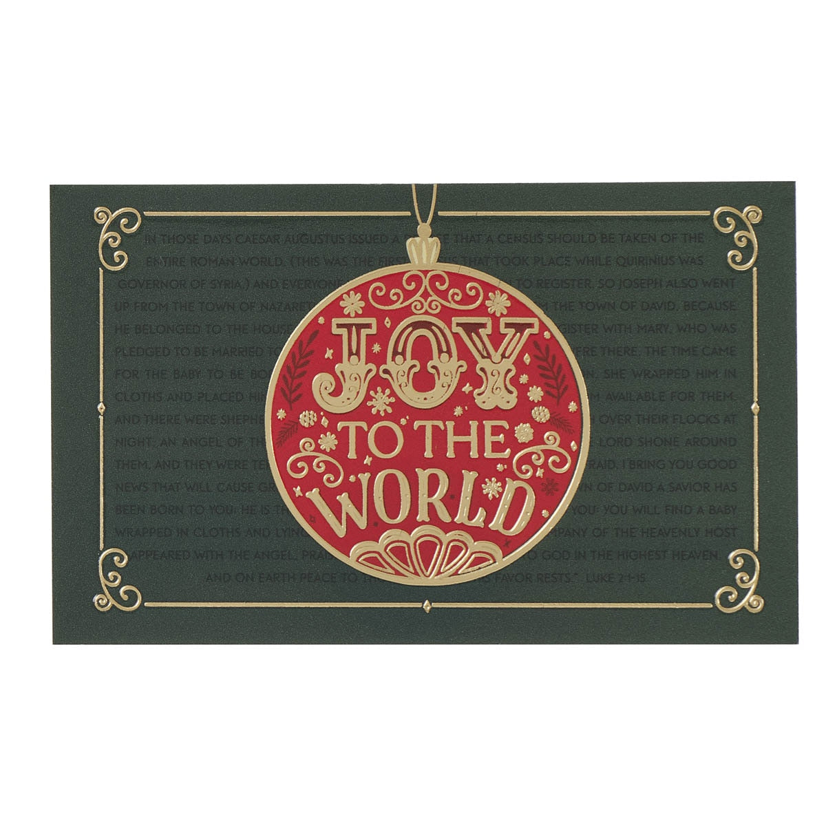 Joy to the World Red Bauble Pass-Around Card