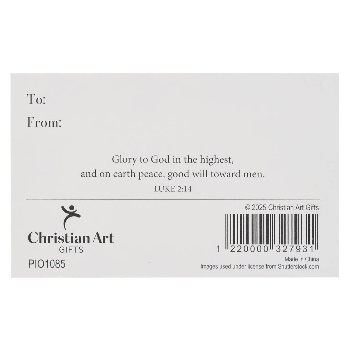 Glory to God Black Botanical Pass-Around Card Set - Luke 2:14