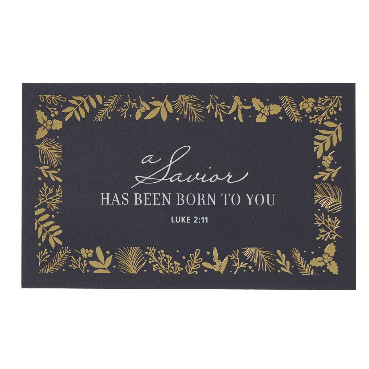 A Savior is Born Blue Botanical Pass-Around Card Set - Luke 2:11 