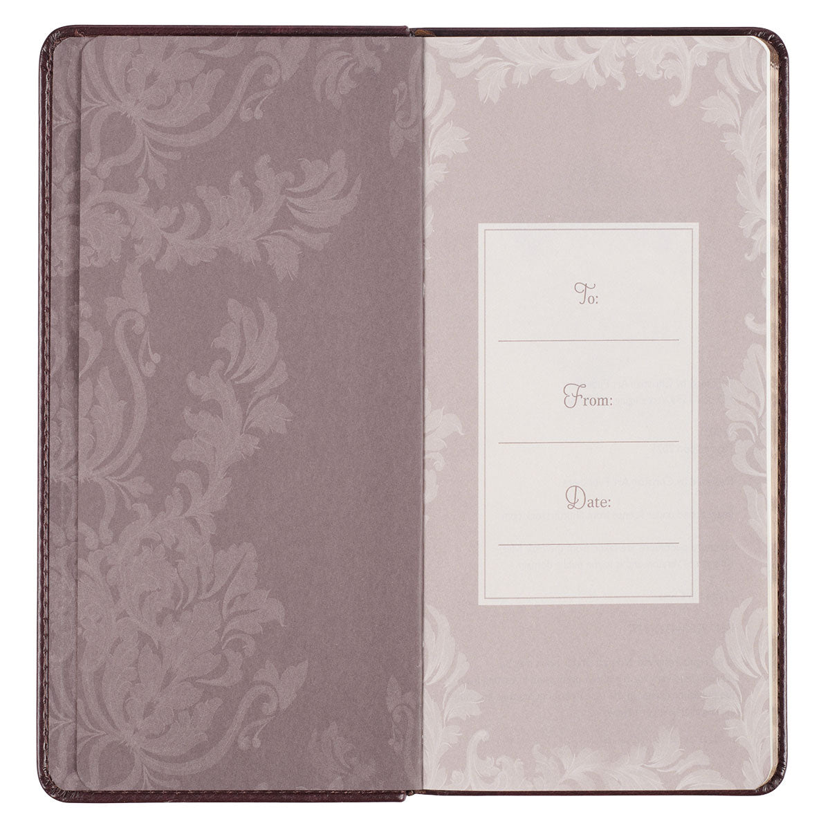 Promises to Strengthen Your Faith Brown Faux Leather Gift Book