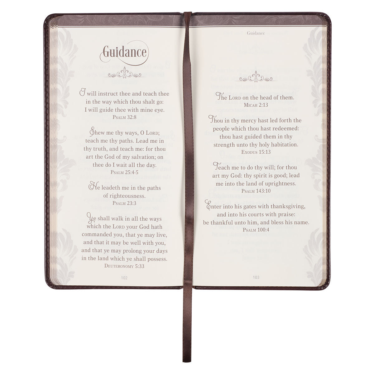 Promises to Strengthen Your Faith Brown Faux Leather Gift Book