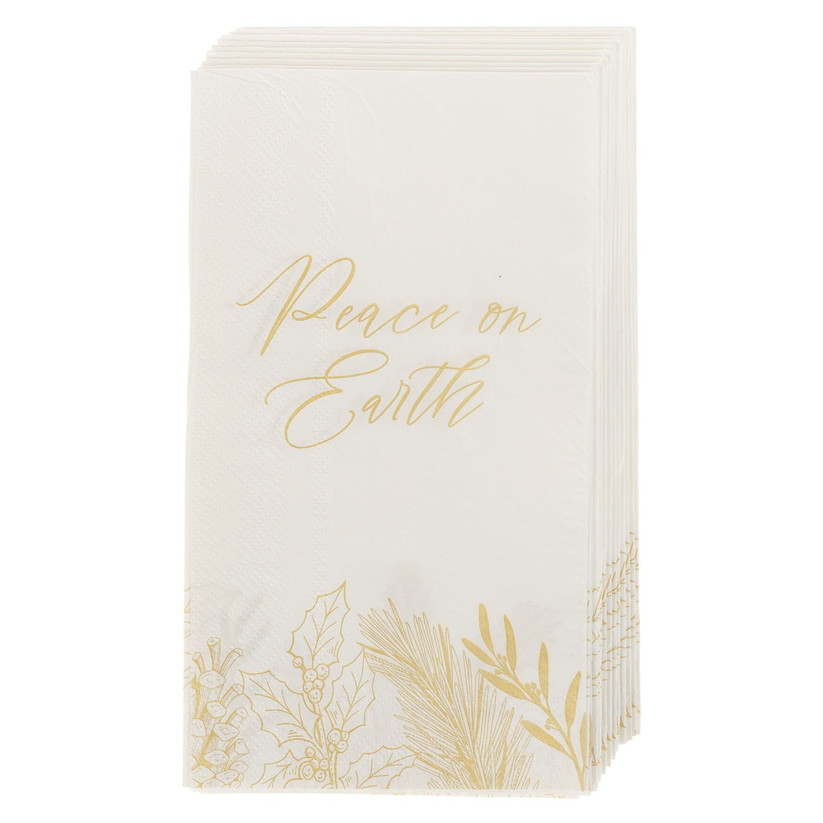 Peace on Earth Golden Pine Buffet Paper Napkin Set