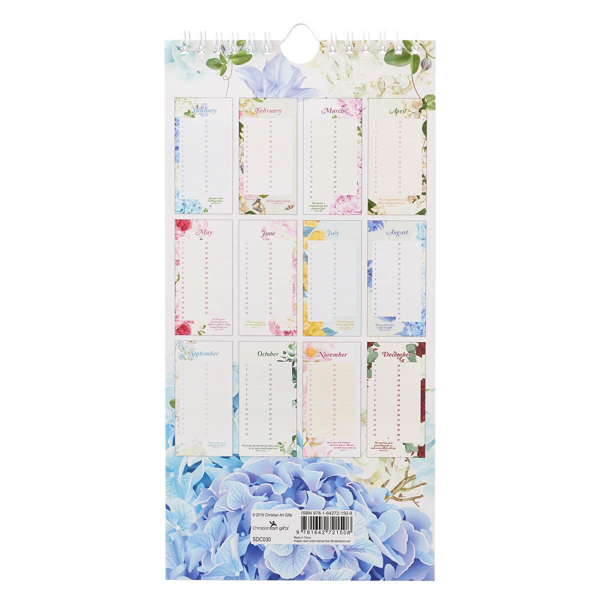 Hydrangea Special Days Calendar - Isaiah 60:1