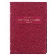 Berry Faux Leather Spiritual Growth Bible