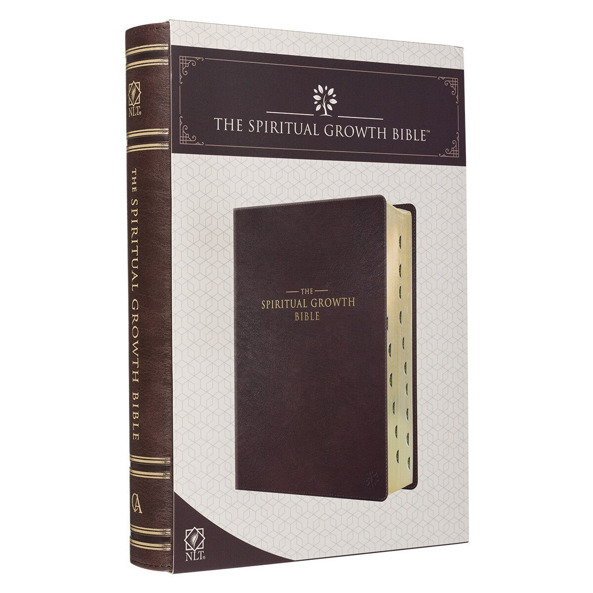 Espresso Brown Faux Leather Spiritual Growth Bible