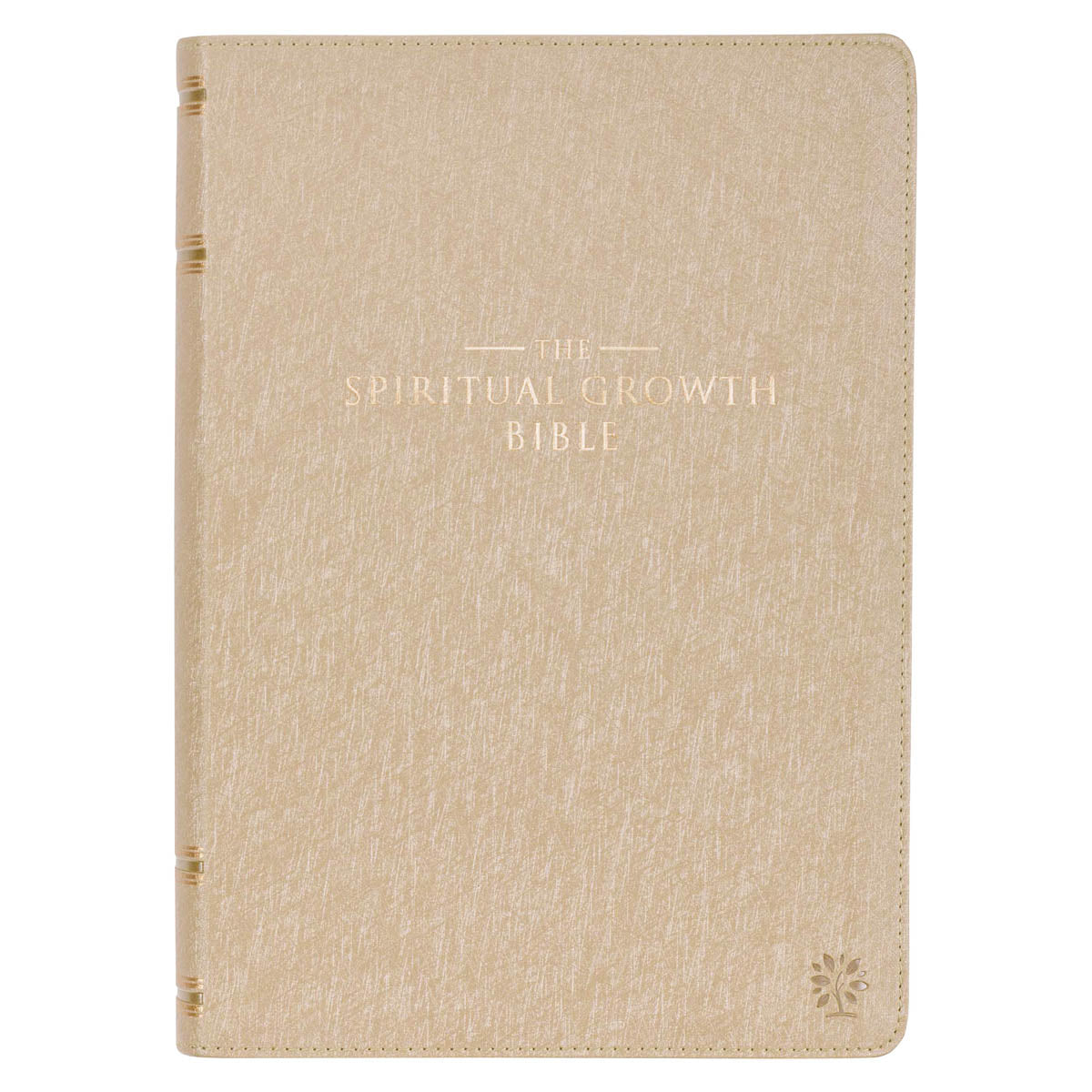 Pearlescent Taupe Faux Leather Spiritual Growth Bible
