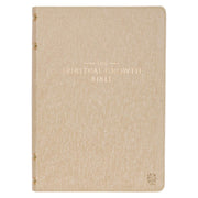 Pearlescent Taupe Faux Leather Spiritual Growth Bible