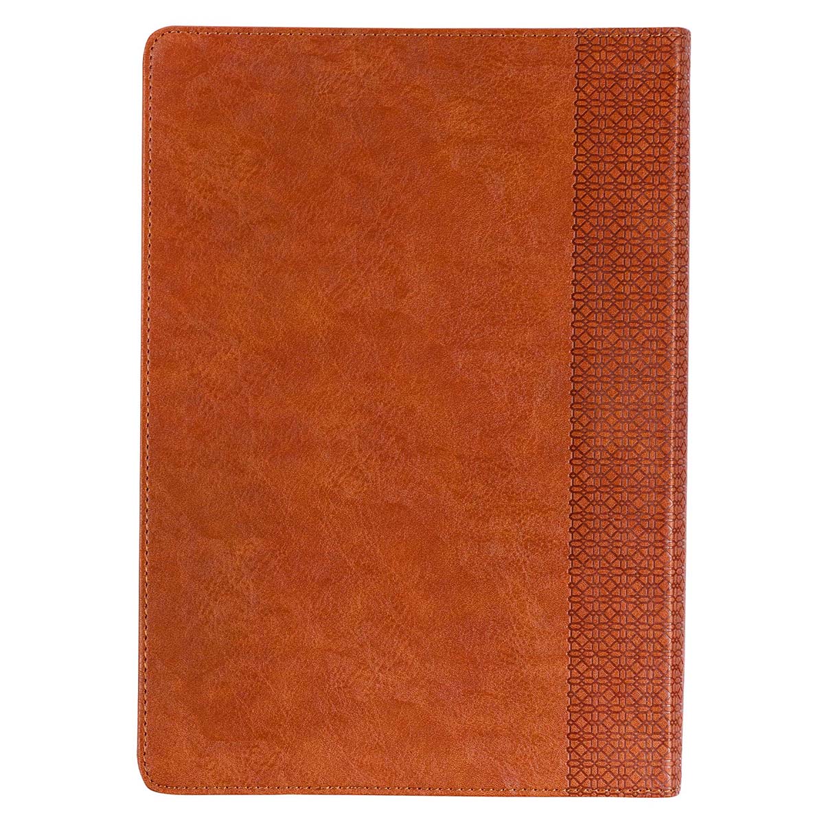 Saddle Tan Faux Leather Spiritual Growth Bible