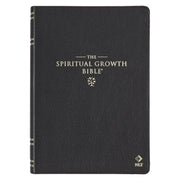 Black Full Grain Leather Spiritual Growth Bible