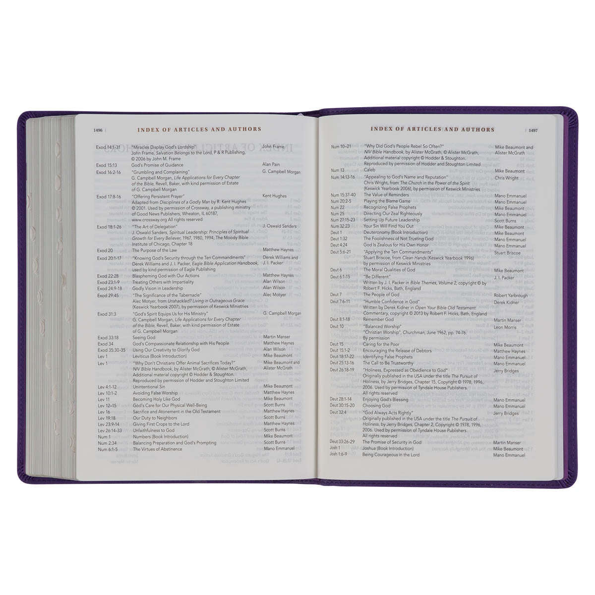 Purple Faux Leather Spiritual Growth Bible