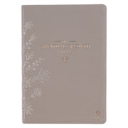 Embroidered Taupe Faux Leather Spiritual Growth Bible