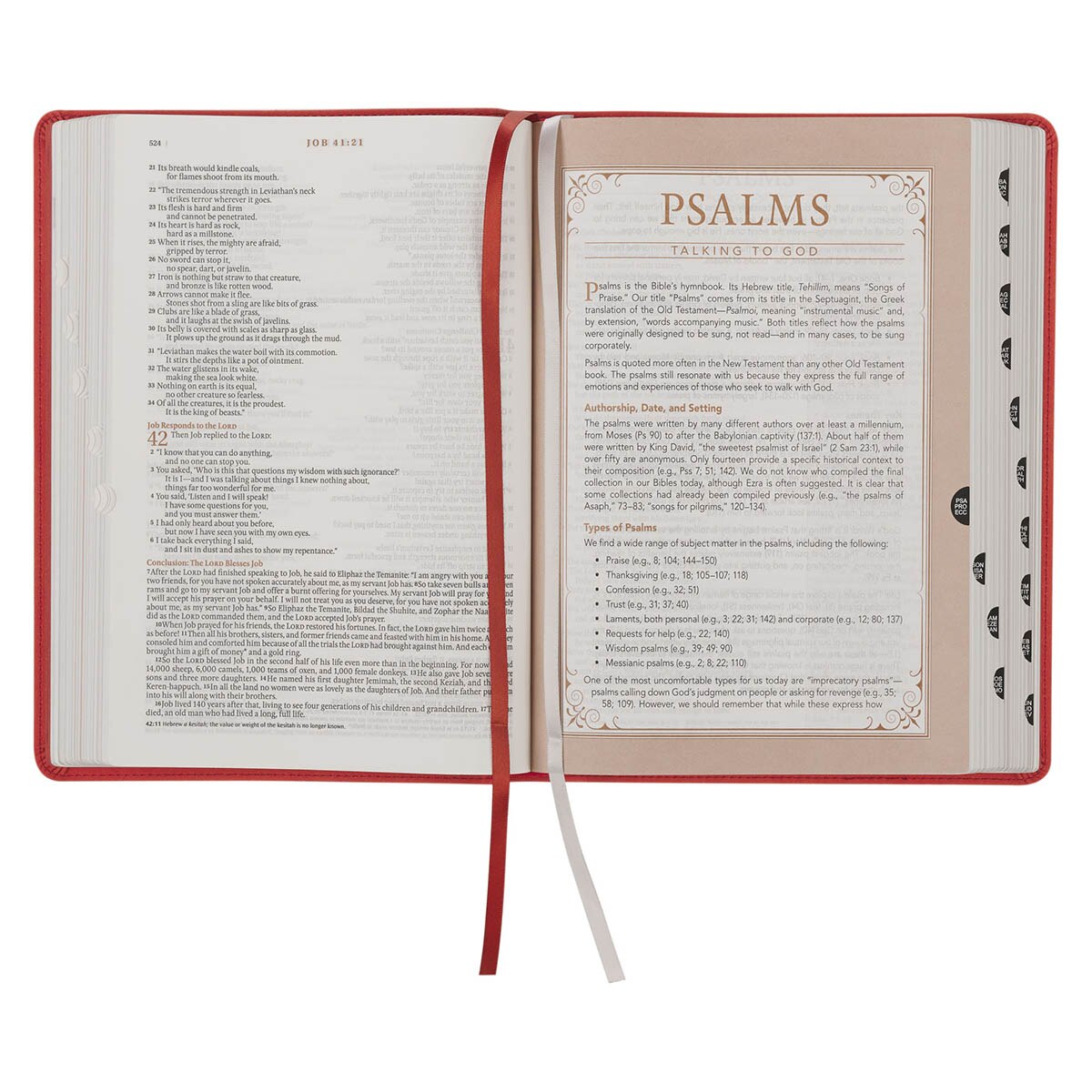 Coral Vine Faux Leather Spiritual Growth Bible