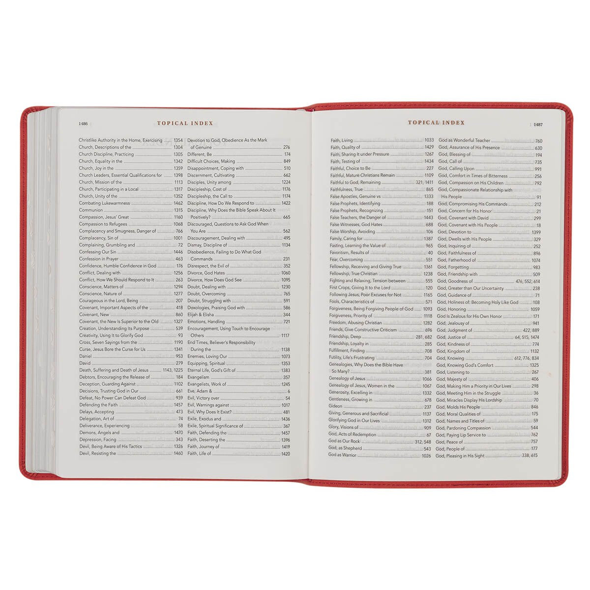 Coral Vine Faux Leather Spiritual Growth Bible