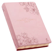 Pink Magnolia Faux Leather Spiritual Growth Bible