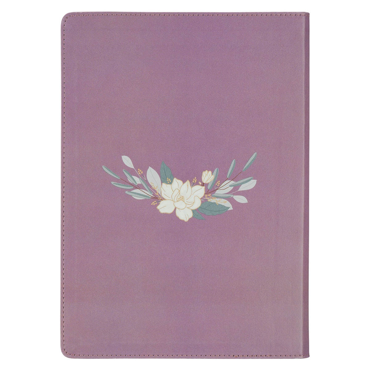 Plum Floral Faux Leather Spiritual Growth Bible