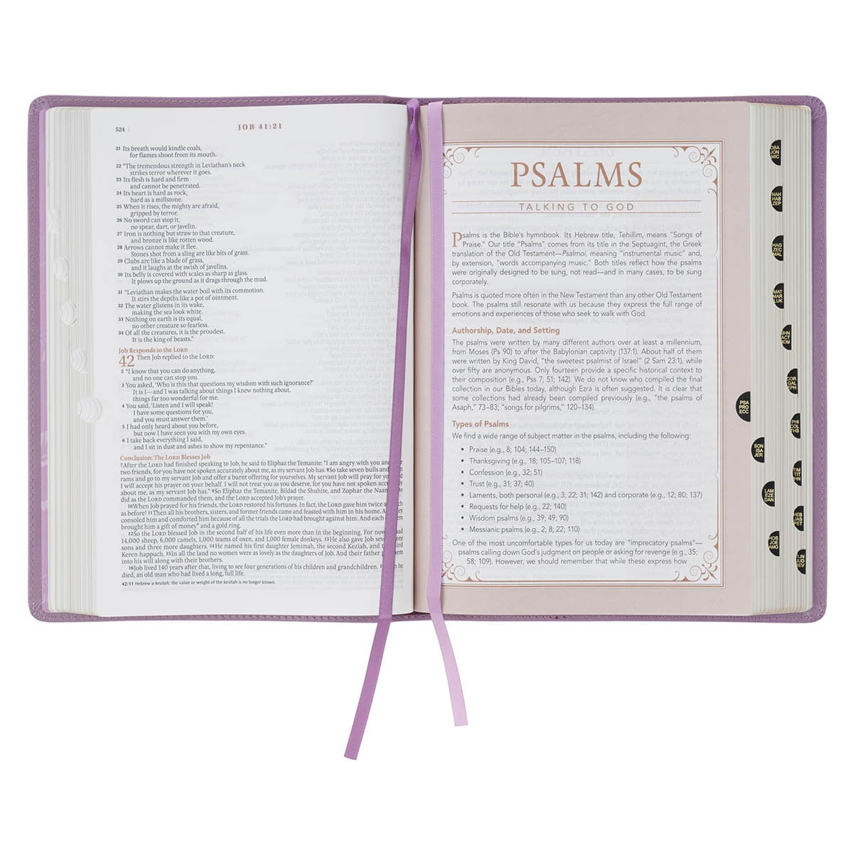 Plum Floral Faux Leather Spiritual Growth Bible