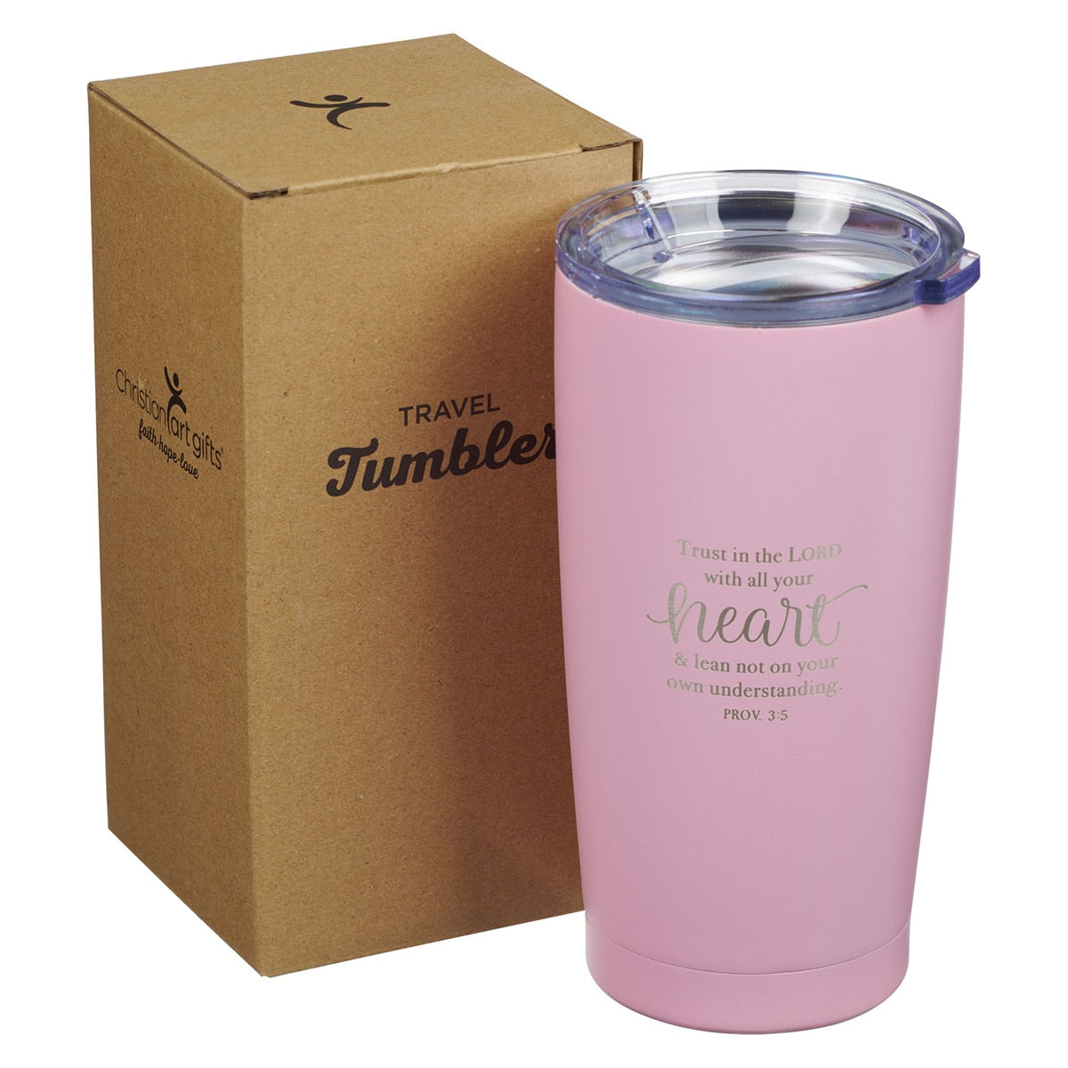 Trust in the Lord Pink Travel Mug - Proverbs 3:5