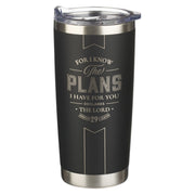 The Plans Black Stainless Steel Travel Tumbler - Jeremiah 29:11