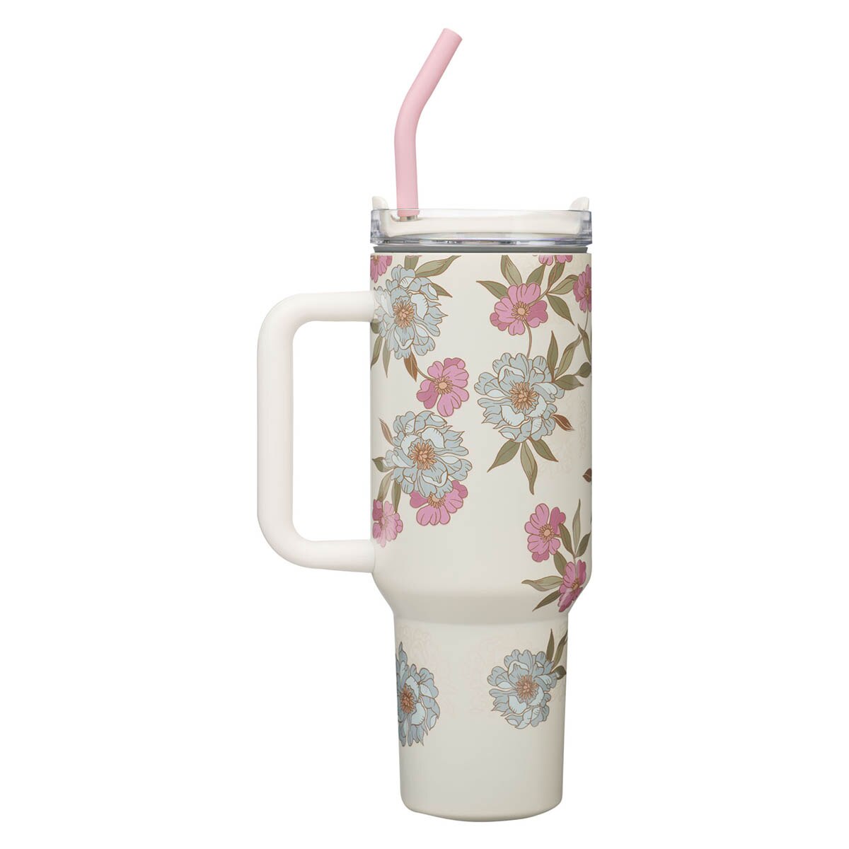 Everything Beautiful Whimsical Blooms 40 oz Stainless Steel Travel Tumbler - Ecclesiastes 3:11