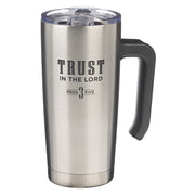 Trust in the Lord Stainless Steel Travel Mug with Handle - Psalm 3:5