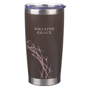 Amazing Grace Brown Stainless Steel Travel Tumbler