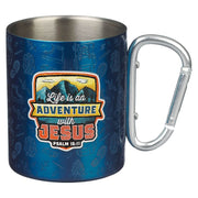 Adventure with Jesus Blue Trail Stainless Steel Camp-style Mug - Psalm 16:11