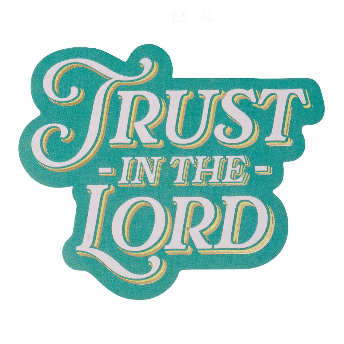 Trust in the Lord Teal Vintage Vinyl Sticker - Proverbs 3:5