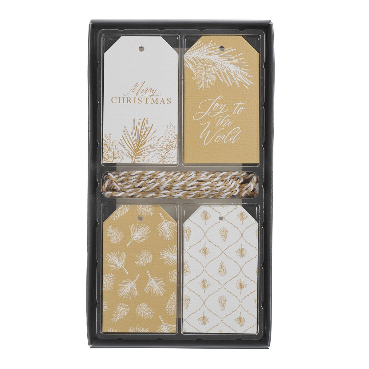 Merry Christmas Golden Pine Gift Tag Set