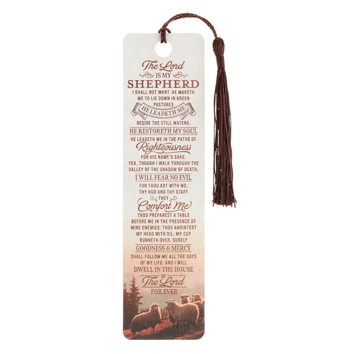 Lord Is My Shepherd Bookmark with Tassel - Psalm 23