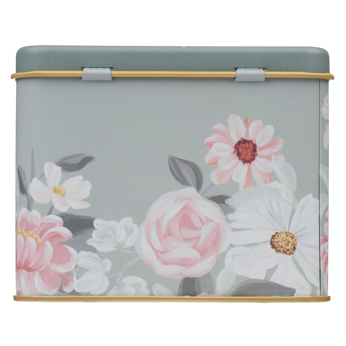 He Restores My Soul Green Floral Garden Prayer Cards in a Tin - Psalm 23:3