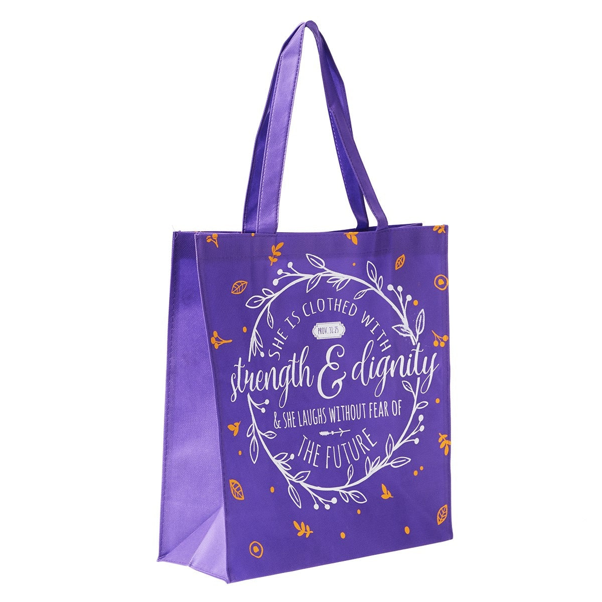 Strength and Dignity Tote Shopping Bag - Proverbs 31:25