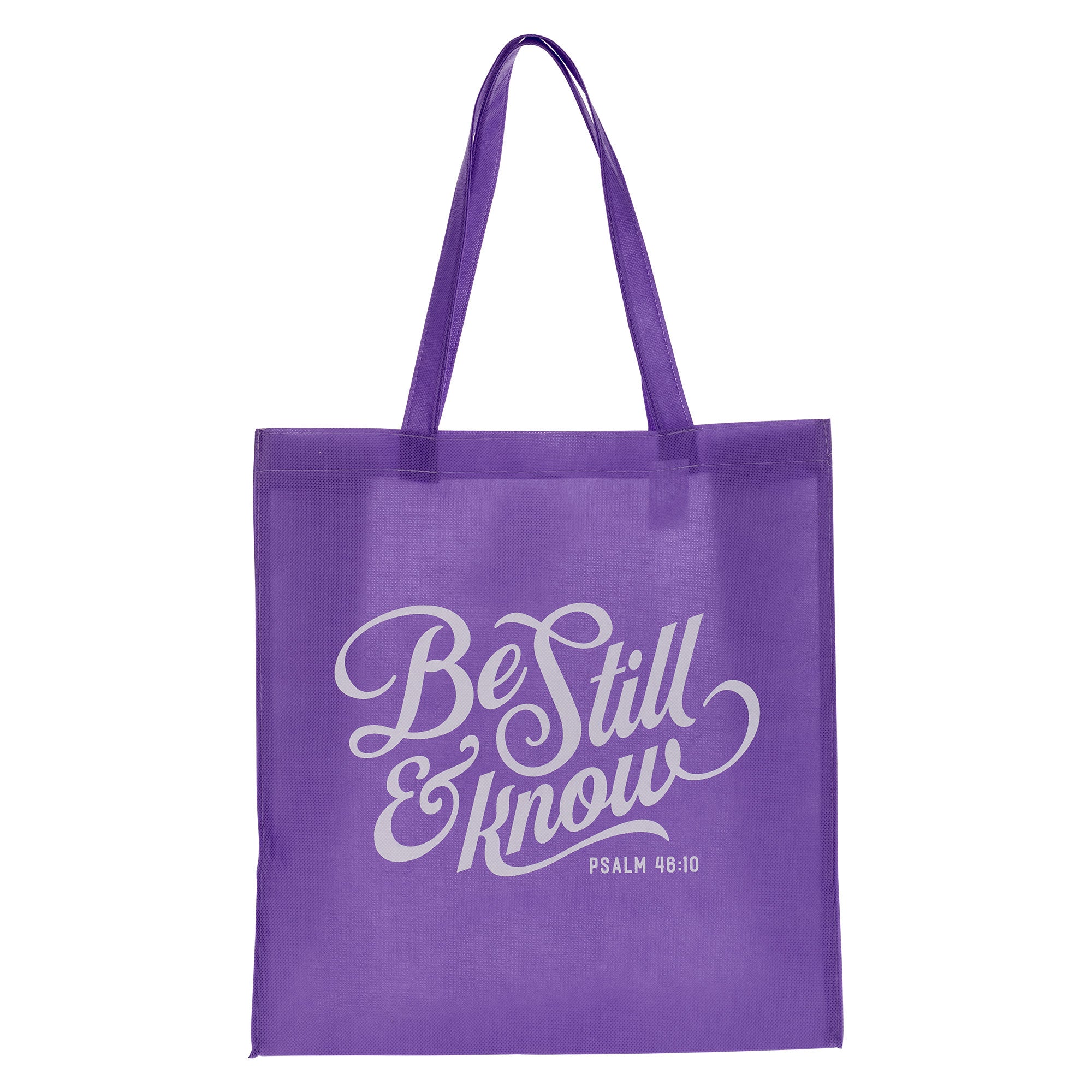 Be Still Lavender Shopping Tote Bag  - Psalm 46:10