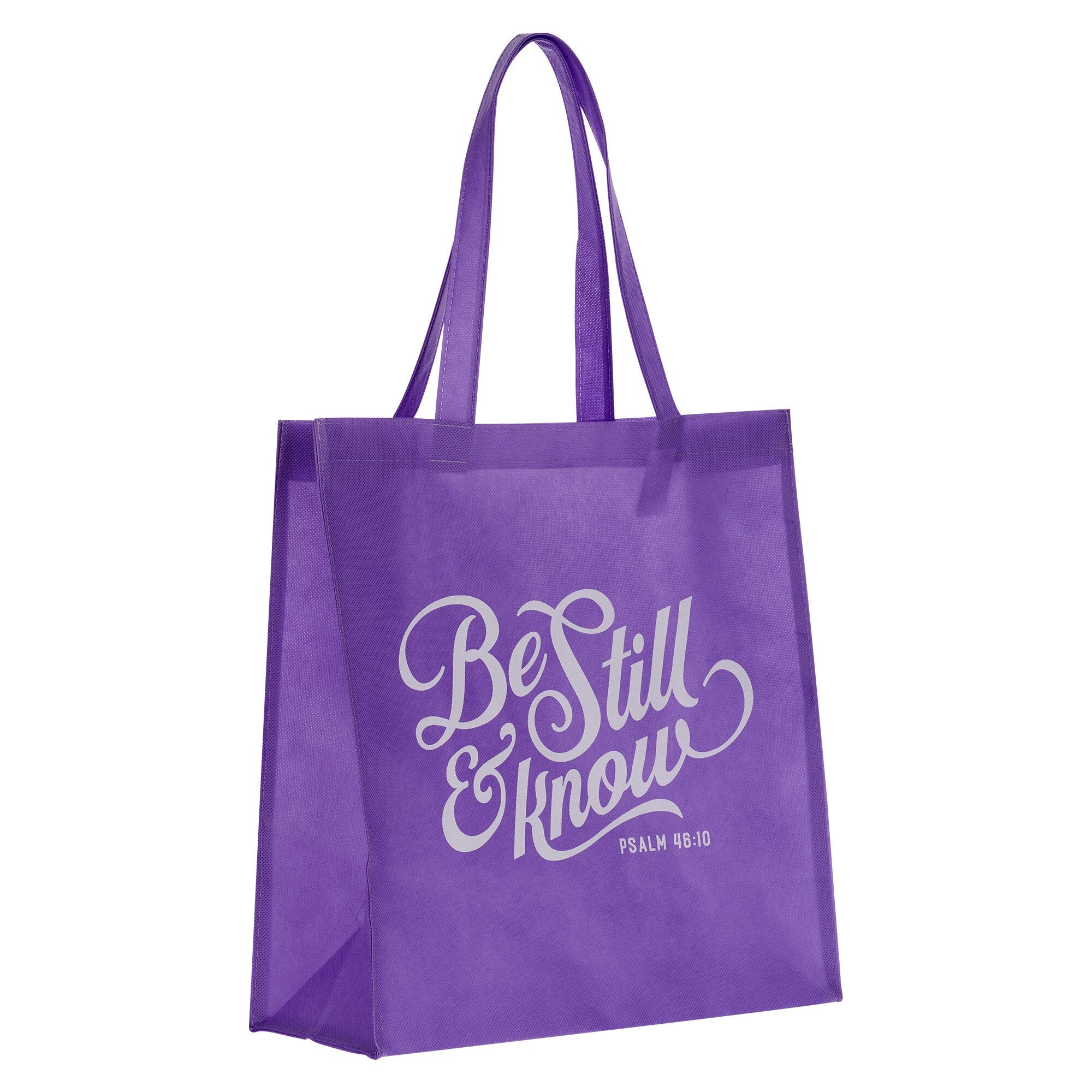 Be Still Lavender Shopping Tote Bag  - Psalm 46:10