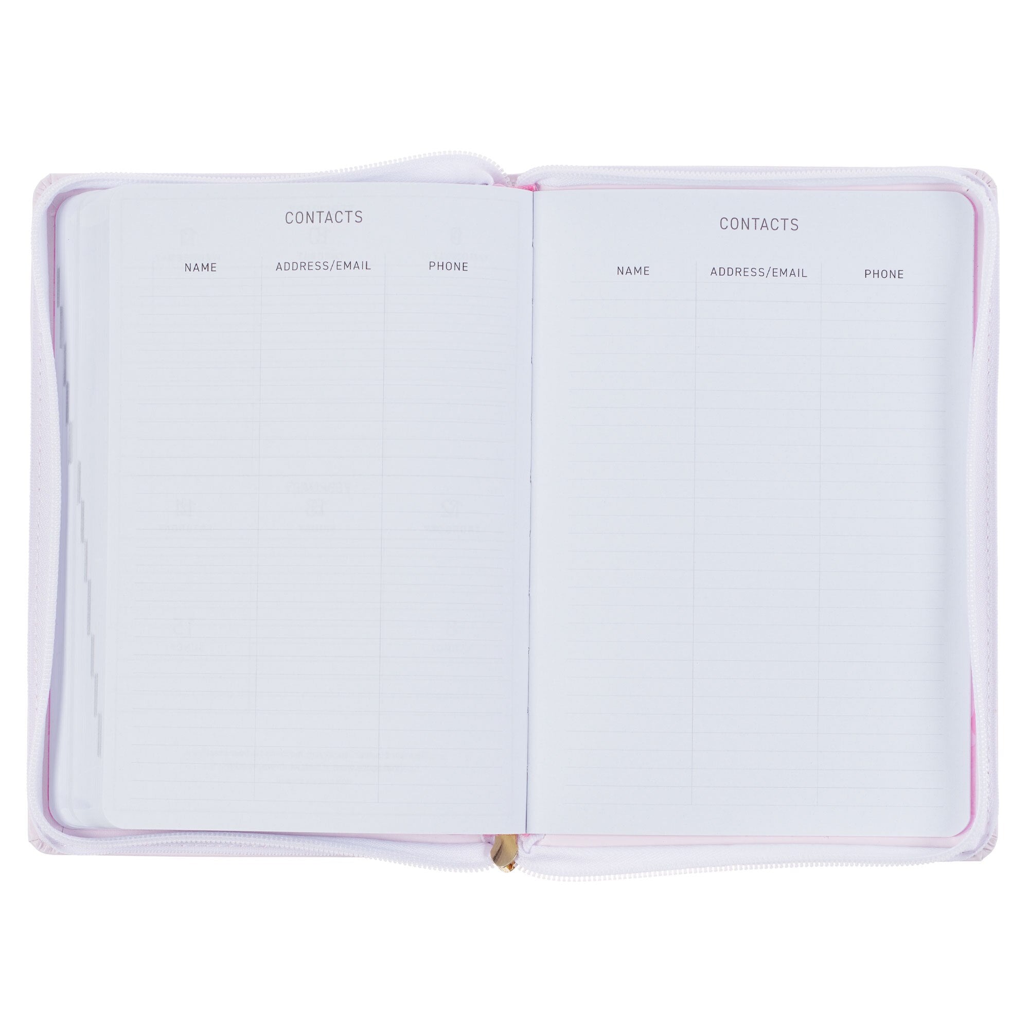 Trust in the Lord Blush Pink Faux Leather 2025 Executive Planner with Zipper Closure - Proverbs 3:5
