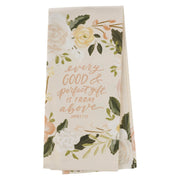Every Good and Perfect Gift Peach Cotton Tea Towel - James 1:17