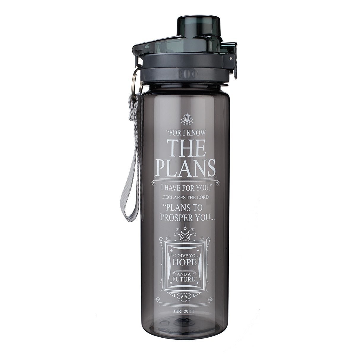 The Plans in Black Plastic Water Bottle -  Jeremiah 29:11