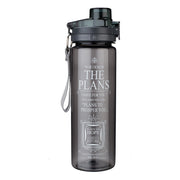 The Plans in Black Plastic Water Bottle -  Jeremiah 29:11
