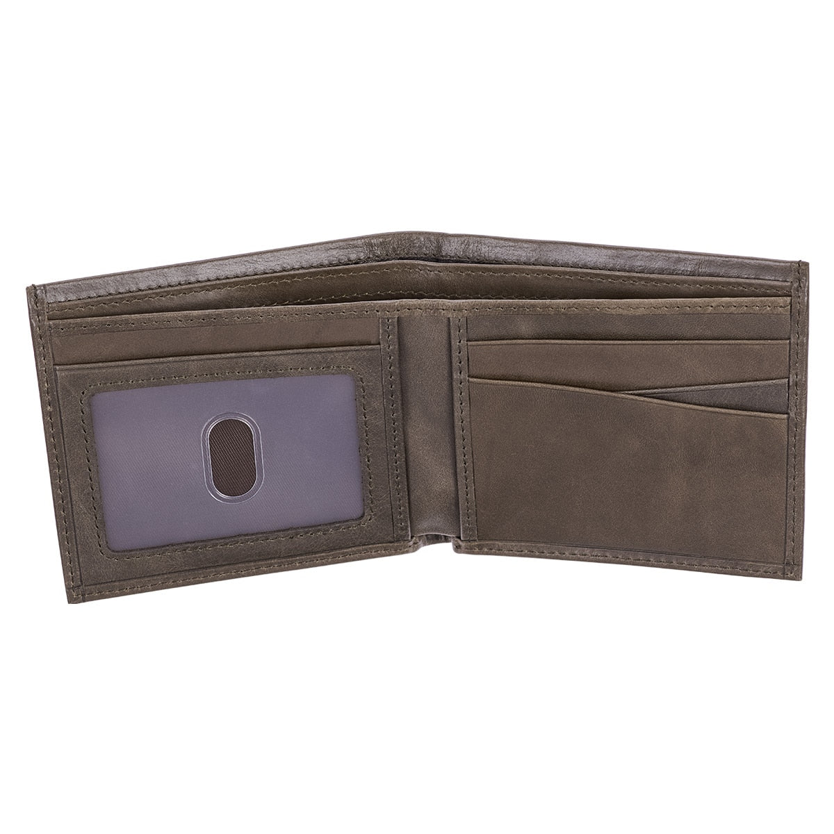 With God All Things Are Possible Brown Genuine Leather Wallet - Matthew 19:26