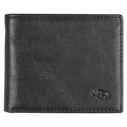 Men's Ebony Black Full Grain Cowhide Leather Bifold Rhino Armor™ Wallet