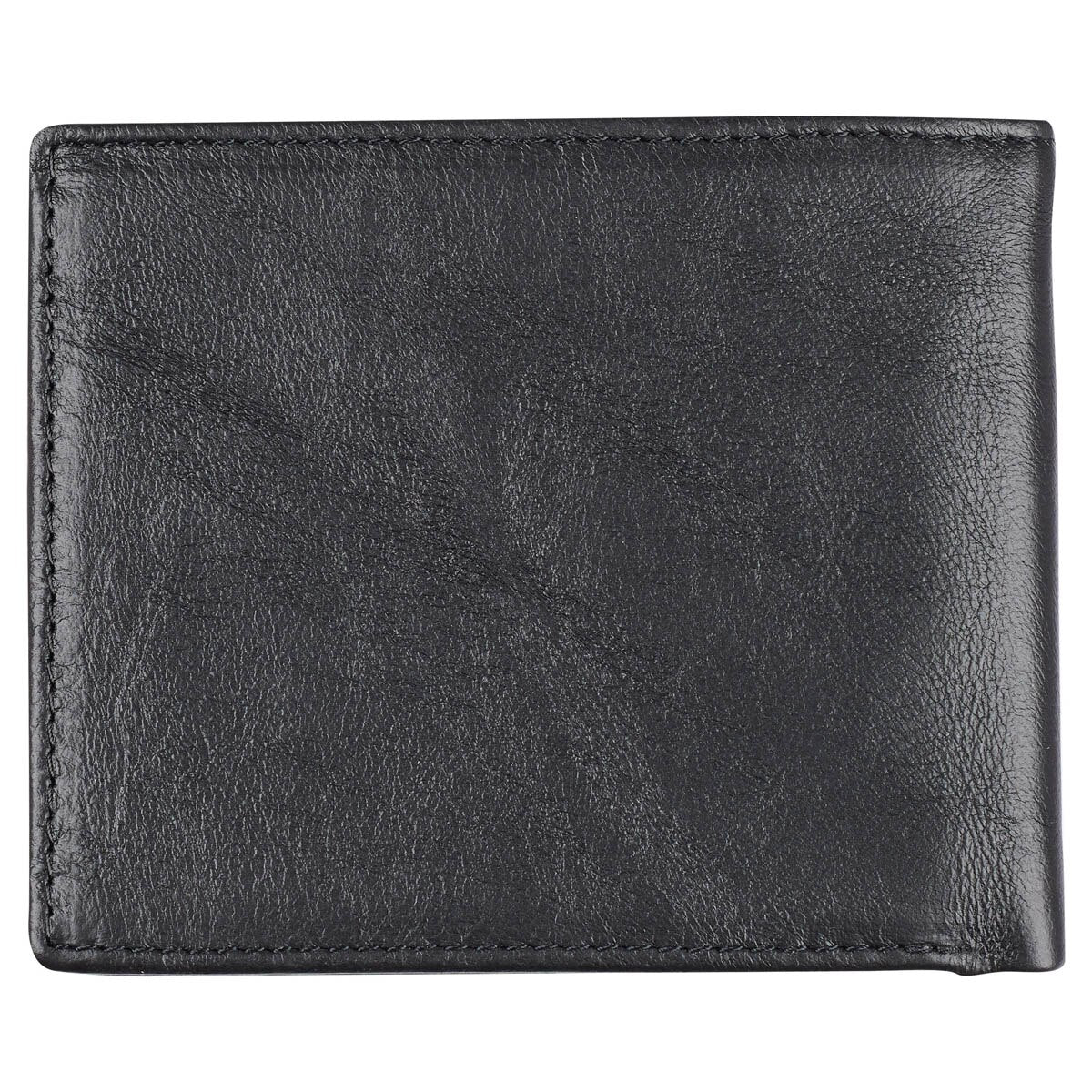 Men's Ebony Black Full Grain Cowhide Leather Bifold Rhino Armor™ Wallet