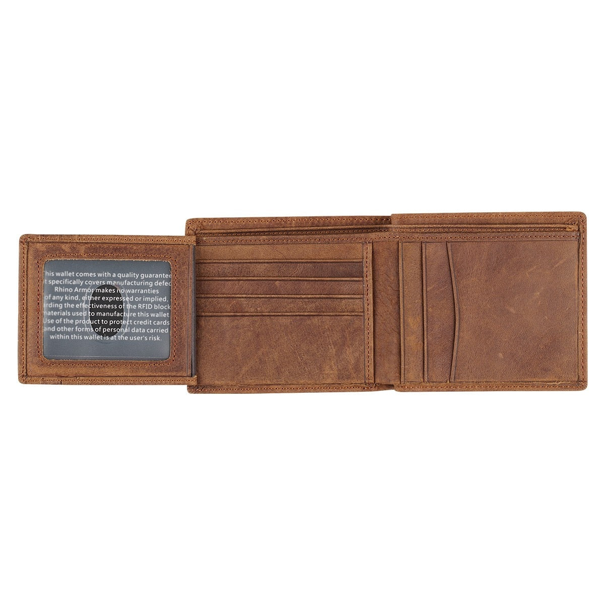 Men's Timber Spice Brown Full Grain Cowhide Leather Bifold Rhino Armor™ Wallet