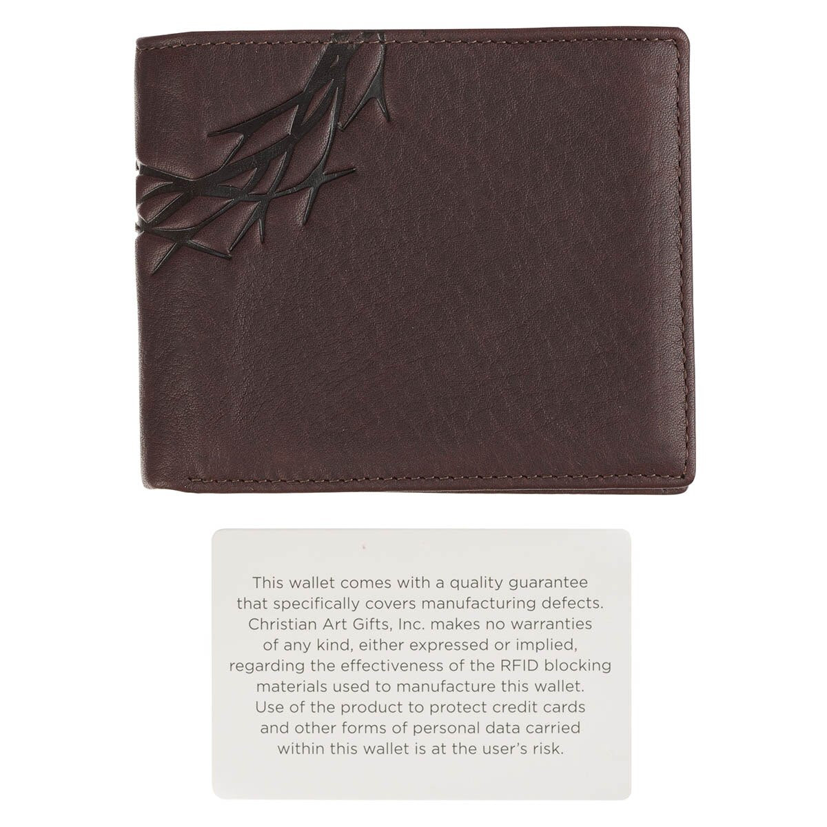Crown of Thorns Espresso Brown Genuine Leather Wallet