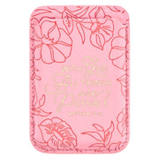 Things Are Possible Pink Faux Leather Phone Wallet - Matthew 16:26